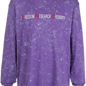 032c Freed0m acid wash sweatshirt - PURPLE