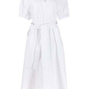 3.1 Phillip Lim UTILITY BELTED DRESS W GATHERED SLEEVE - White
