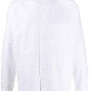 A.P.C. collarless fitted shirt - White