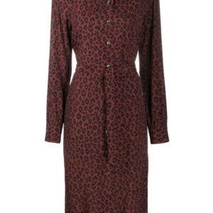 A.P.C. leopard print shirt dress - Brown