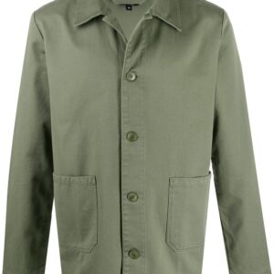 A.P.C. pointed collar shirt jacket - Green