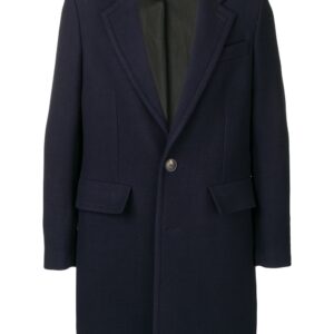 AMI Lined Two Buttons Coat - Blue