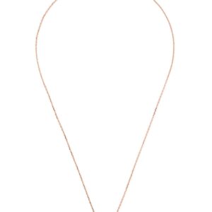 AS29 18kt rose gold Miami round diamond and pearl necklace