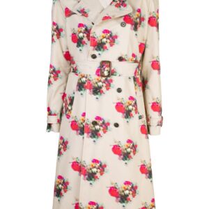 Adam Lippes floral print trench coat - Brown