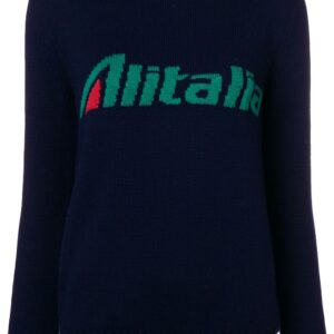 Alberta Ferretti Alitalia intarsia jumper - Blue
