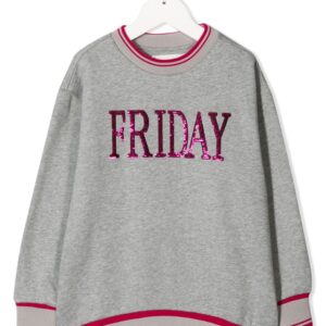 Alberta Ferretti Kids Friday sweatshirt - Grey