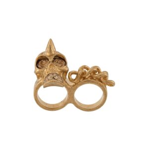 Alexander McQueen pre-owned skull ring - GOLD
