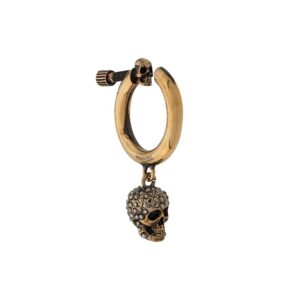 Alexander McQueen skull charm earring - GOLD