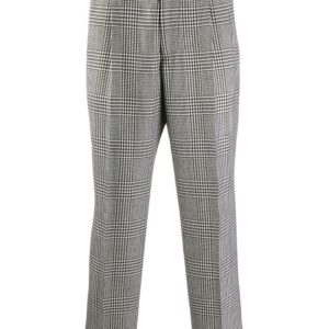 Alexander McQueen straight houndstooth trousers - Black