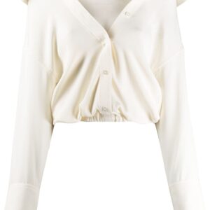 Alexander Wang cropped off-the-shoulder shirt - White
