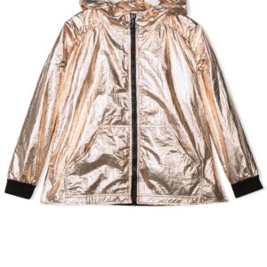 Andorine metallized hooded jacket - GOLD