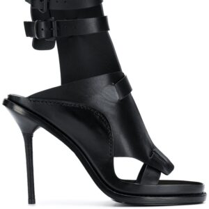 Ann Demeulemeester cross strap sandals - Black