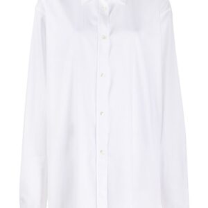 Ann Demeulemeester oversize striped shirt - White