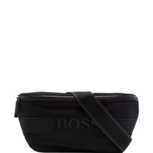 BOSS Pixel logo-print crossbody bag - Black