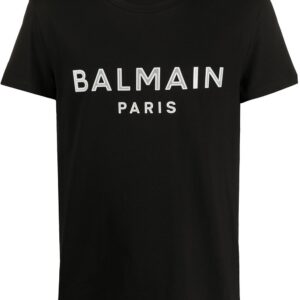 Balmain logo appliqué T-shirt - Black
