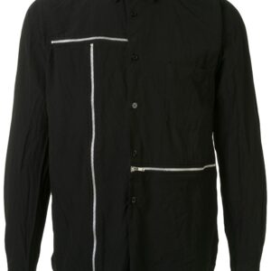 Black Comme Des Garçons zip-embellished poplin shirt