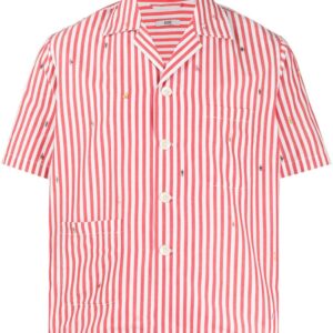 Bode Outline People striped-print shirt - Red