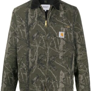 Carhartt WIP cordorouy-collar camouflage-print jacket - Green