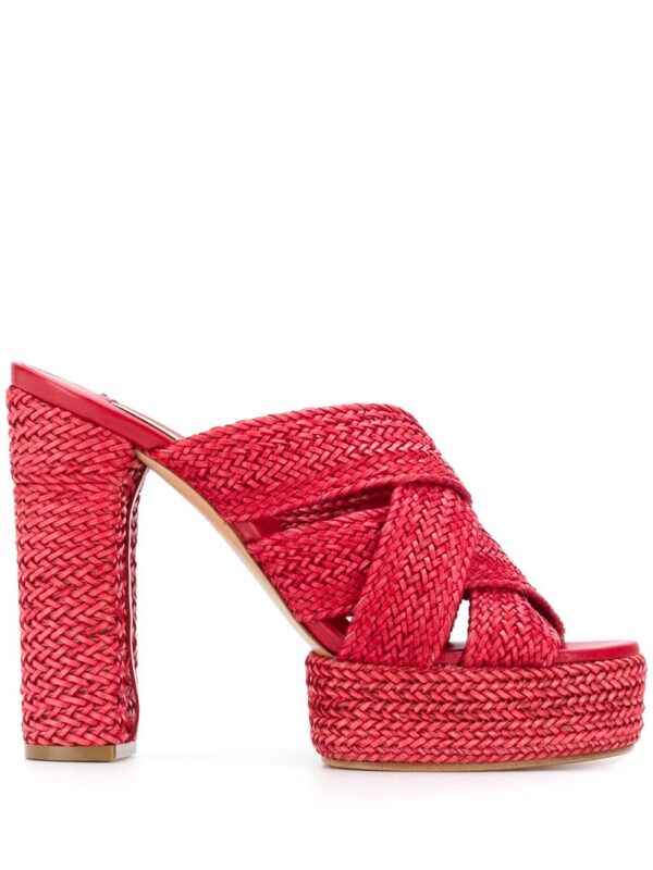 Casadei woven strappy sandals - Red