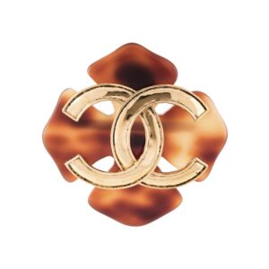 Chanel Pre-Owned 1994 CC clover brooch - GOLD