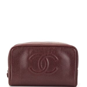 Chanel Pre-Owned 1994 CC cosmetic bag - Brown