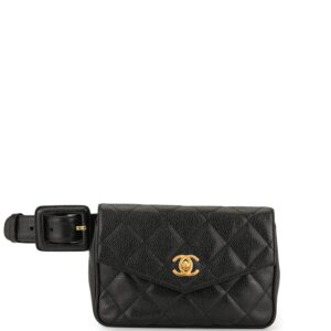 Chanel Pre-Owned 1995 diamond quilted belt bag - Black