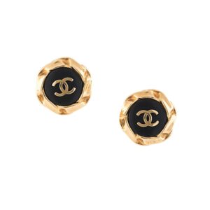 Chanel Pre-Owned 1996 twisted edges CC earrings - GOLD