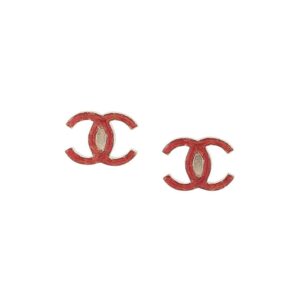 Chanel Pre-Owned 2010 CC logo earrings - Red
