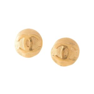 Chanel Pre-Owned CC button earrings - GOLD