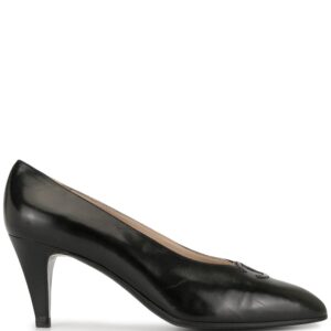 Chanel Pre-Owned CC logo pointed pumps - Black