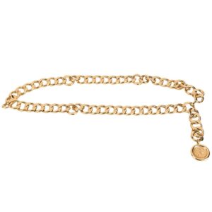 Chanel Pre-Owned CC logos medallion charm chain belt - GOLD
