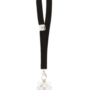 Chanel Pre-Owned CC logos rhinestone jumbo pendant necklace - Black