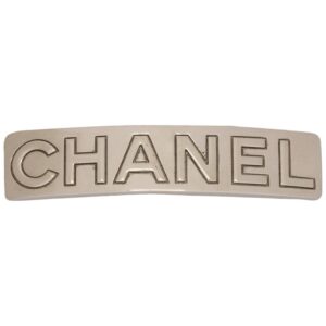 Chanel Pre-Owned Chanel embossed hair barrette - SILVER