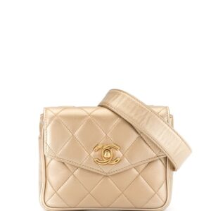 Chanel Pre-Owned Quilted Waist Bum Bag - GOLD