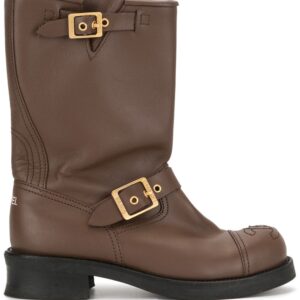 Chanel Pre-Owned buckle CC boots - Brown