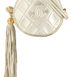 Chanel Pre-Owned quilted logo cross body bag - GOLD