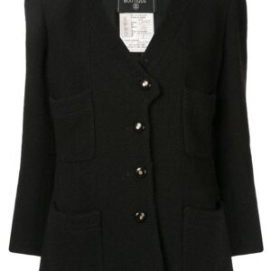 Chanel Pre-Owned slim fit jacket - Black