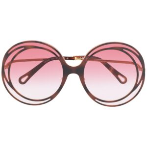 Chloé Eyewear Carlina oversized round sunglasses - Brown