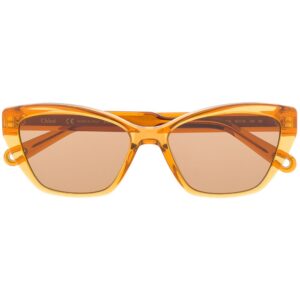 Chloé Eyewear Willow rectangular-frame sunglasses - Brown