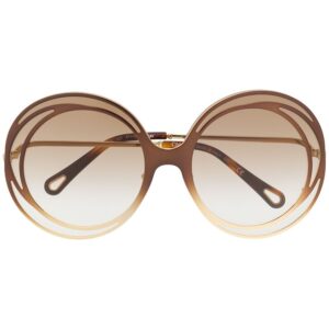Chloé Eyewear circle frame sunglasses - GOLD