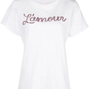 Cinq A Sept L'Amour embellished T-shirt - White