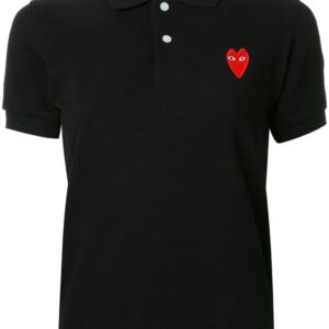 Comme Des Garçons Play heart logo polo shirt - Black