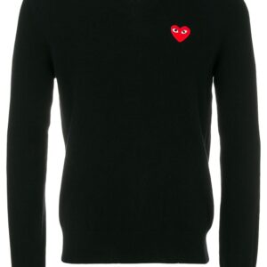 Comme Des Garçons Play heart logo sweater - Black