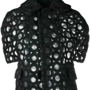 Comme Des Garçons Pre-Owned embroidered sheer jacket - Black