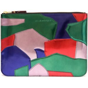 Comme Des Garçons Wallet Patchwork patent leather pouch - Multicolour