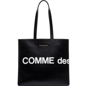 Comme Des Garçons Wallet logo tote bag - Black