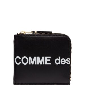 Comme Des Garçons Wallet logo zipped wallet - Black