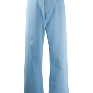 Courrèges belted wide-leg trousers - Blue