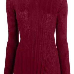 Courrèges ribbed knit crewneck jumper - Red