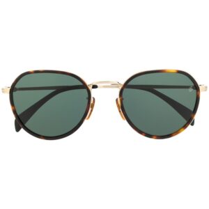 DAVID BECKHAM EYEWEAR tortoiseshell round-frame sunglasses - Black